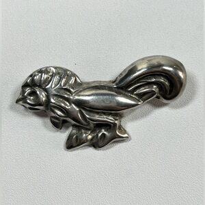 Vintage sterling silver 925 fighting rooster he chicken Taxco Mexico brooch USC
